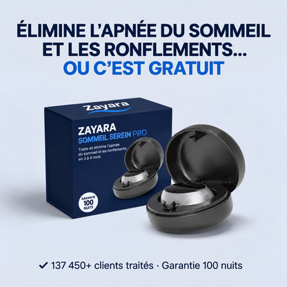 Zayara™ Pro — Élimine les ronflements et l’apnée du sommeil