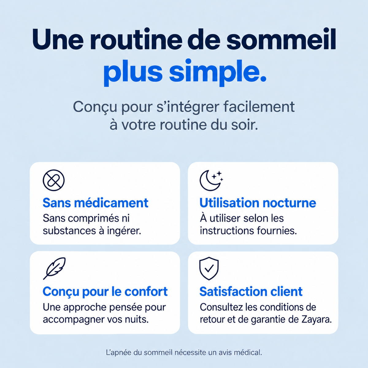 Zayara™ Pro — Élimine les ronflements et l’apnée du sommeil
