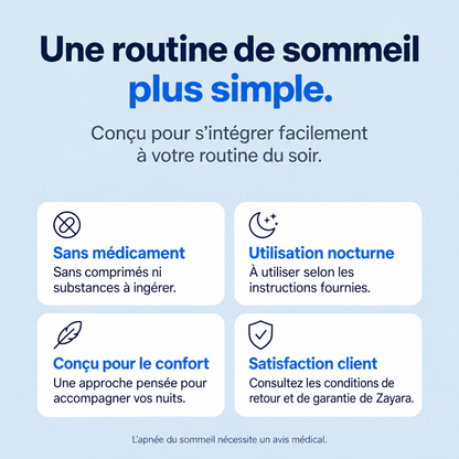 Zayara™ Pro — Élimine les ronflements et l’apnée du sommeil
